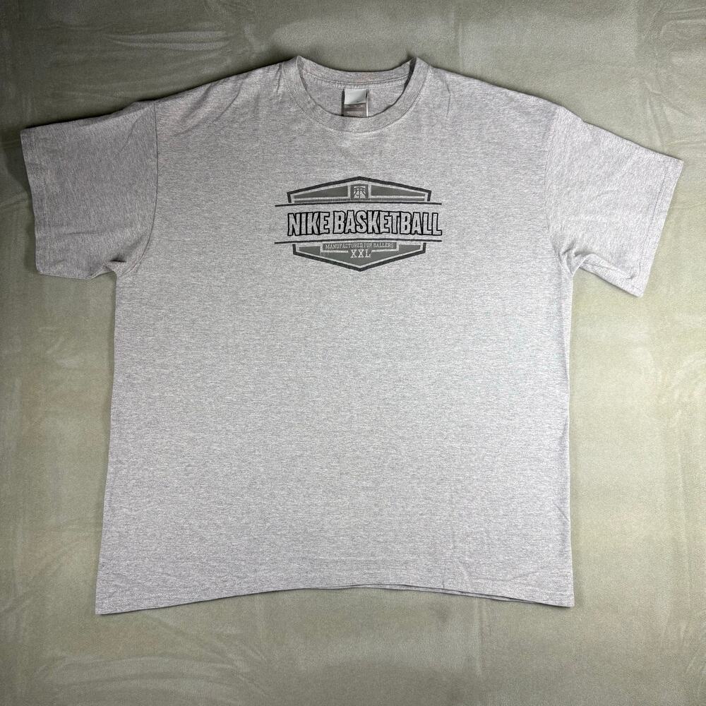 Nike Basketball Graphic T Shirt Gray XL Manufactured For Ballers‎ Mens Tee
